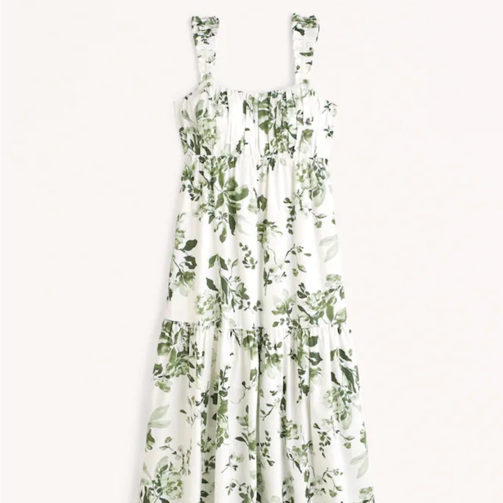 Abercrombie and Fitch Bow Back Poplin Maxi Dress